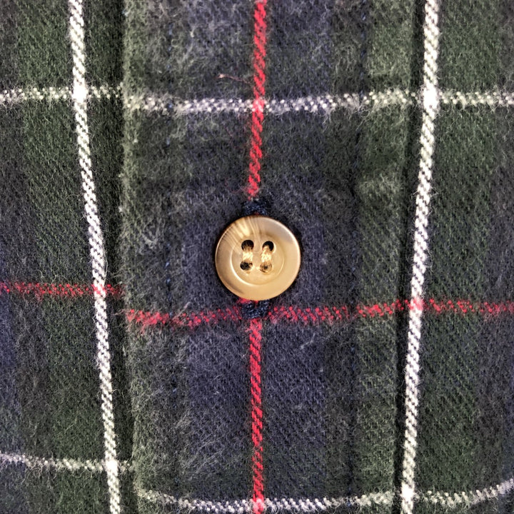 2000'S Woolrich flannel check shirt, men's size XL (approx.) cotton navy blue type Vintage Second Hand