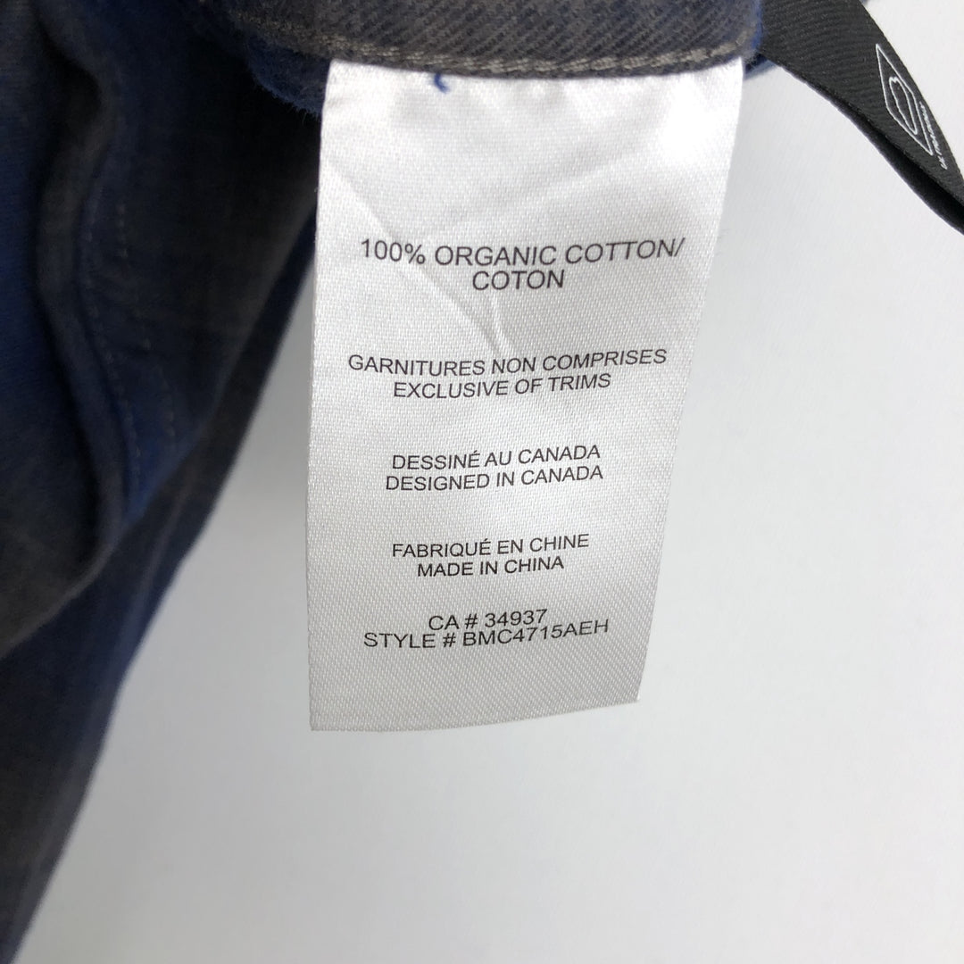 BLACK MOUNTAIN Long-Sleeve Light Flannel Check Shirt, Men's Size XL (approx.) Organic cotton blue type Vintage Second Hand