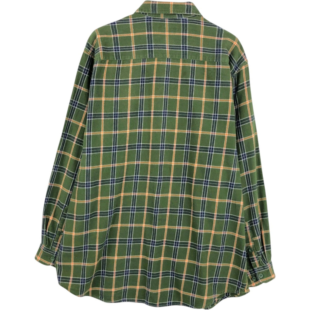 Carhartt Long Sleeve Lightflannel Check Shirt, Men's XL cotton Green type dark green Vintage Second Hand