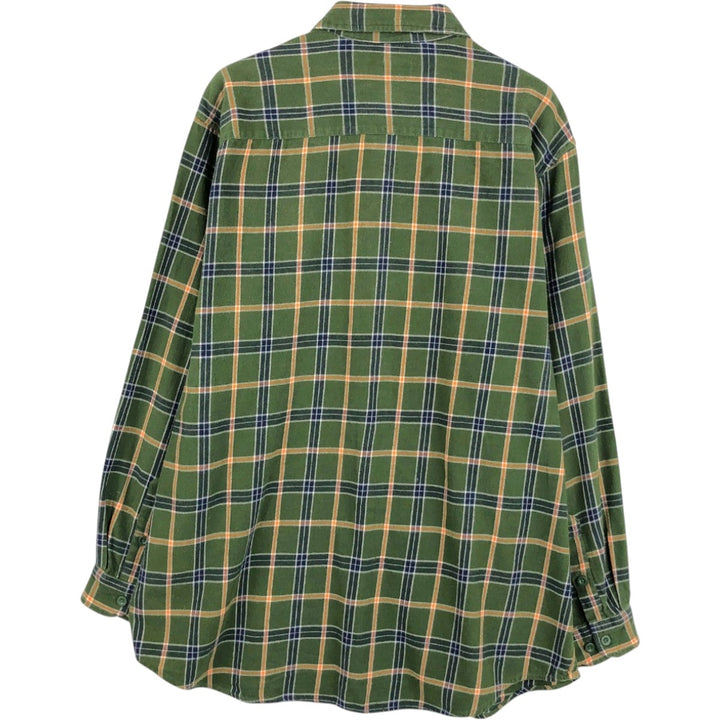 Carhartt Long Sleeve Lightflannel Check Shirt, Men's XL cotton Green type dark green Vintage Second Hand