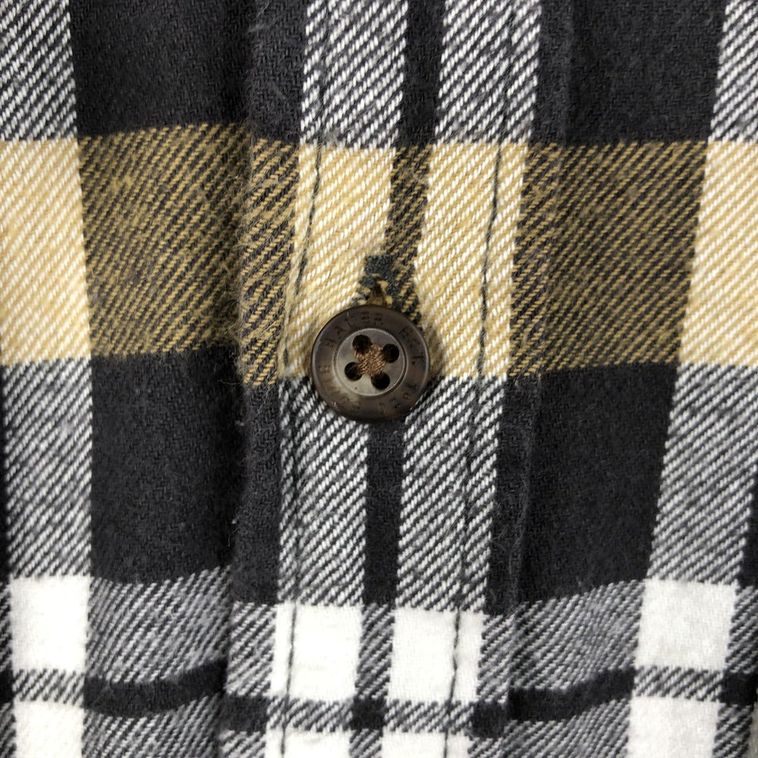 Eddie Bauer Lightflannel Check Shirt, Men's Size L cotton yellow type Vintage Second Hand