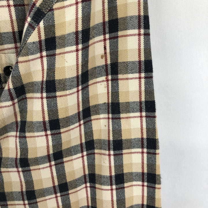 Carhartt Relaxed Fit Long Sleeve Button-Down Light Flannel Check Shirt, Men's Size XL cotton Beige type Vintage Second Hand