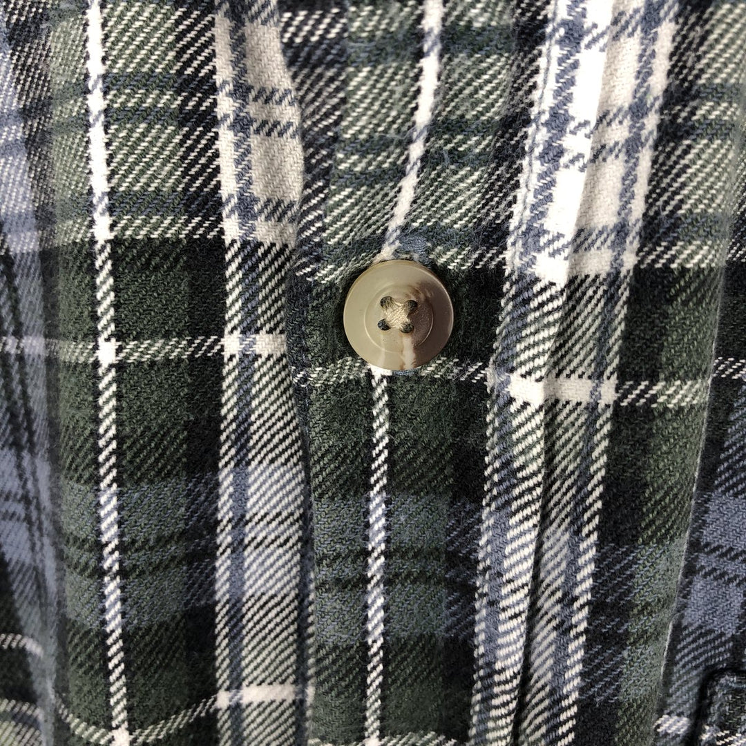 RED HEAD Long-Sleeve Button-Down Flannel Shirt, Men's Size L (approx.) cotton blue type Vintage Second Hand