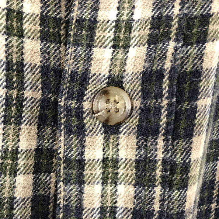 Carhartt Check Pattern Long Sleeve Button-Down Flannel Shirt, Men's XXL (approx.) cotton Beige type Vintage Second Hand