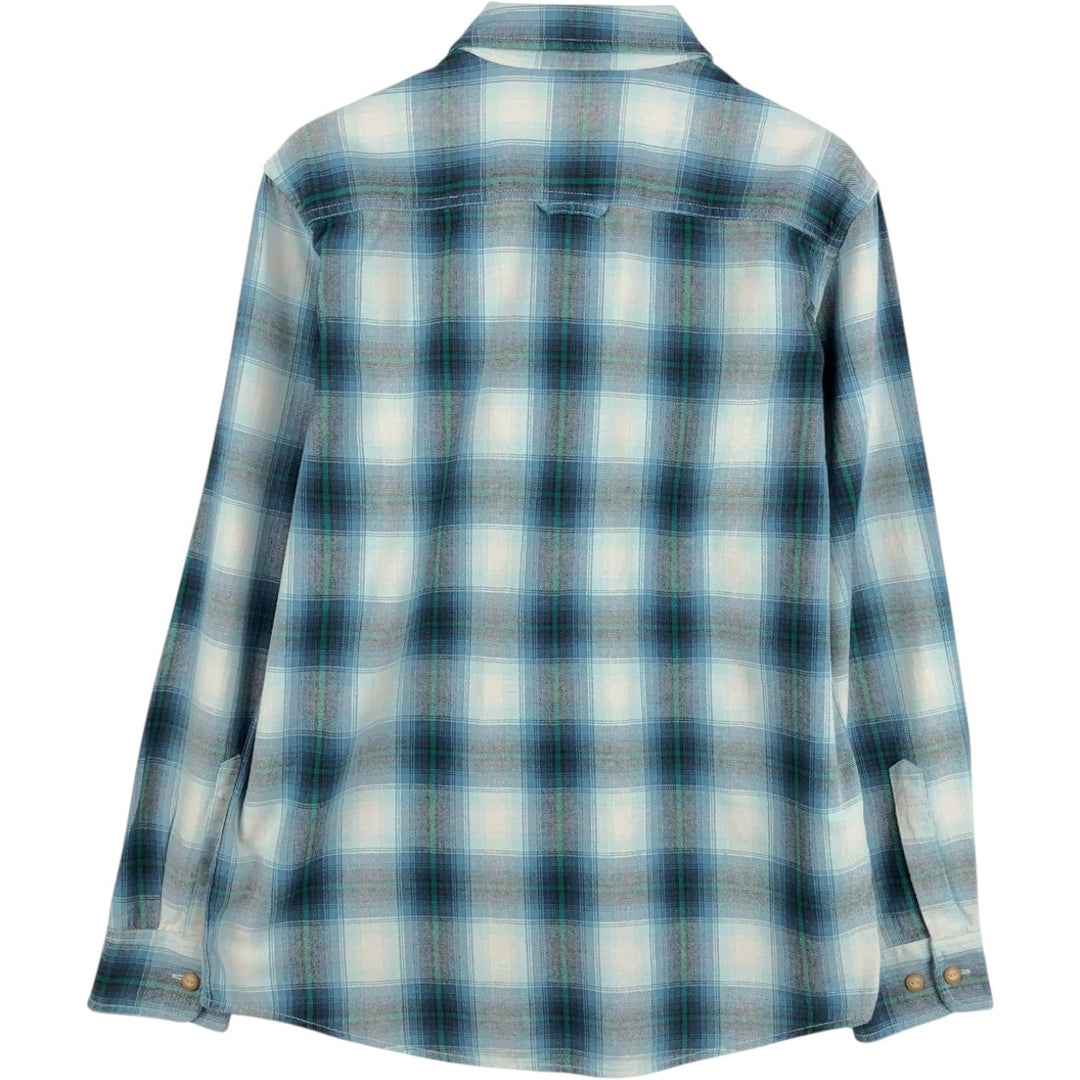 Pendleton long-sleeved light flannel check shirt, men's size M (approx.) cotton blue type Vintage Second Hand