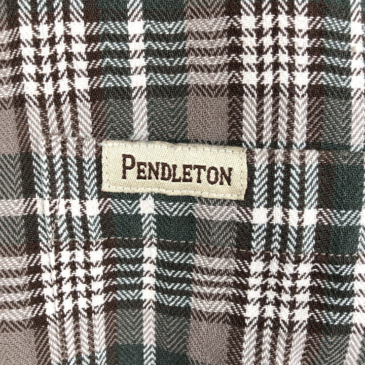 Pendleton PENDLETON Long Sleeve Lightflannel Check Shirt, Men's XL cotton Charcoal Vintage Second Hand