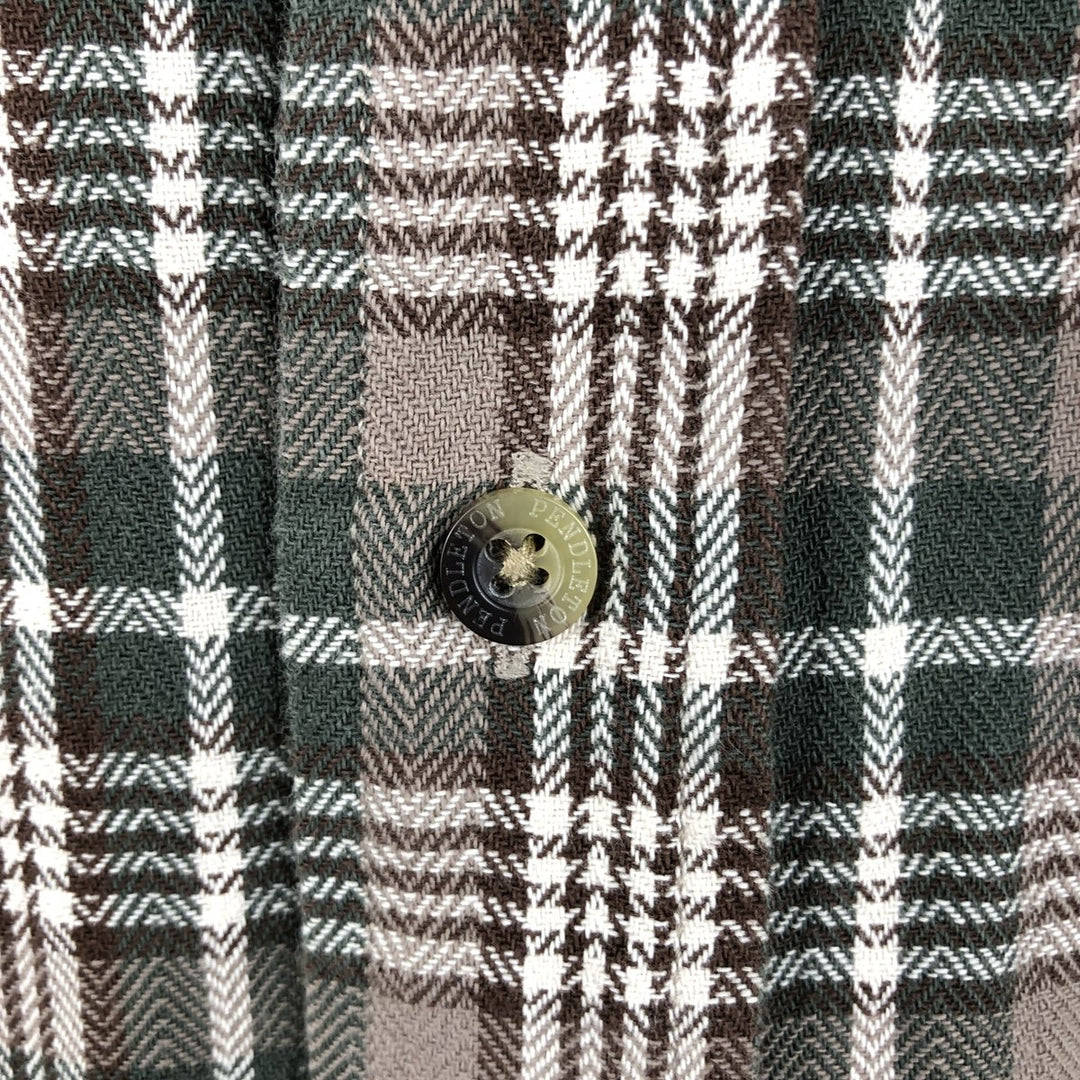 Pendleton PENDLETON Long Sleeve Lightflannel Check Shirt, Men's XL cotton Charcoal Vintage Second Hand