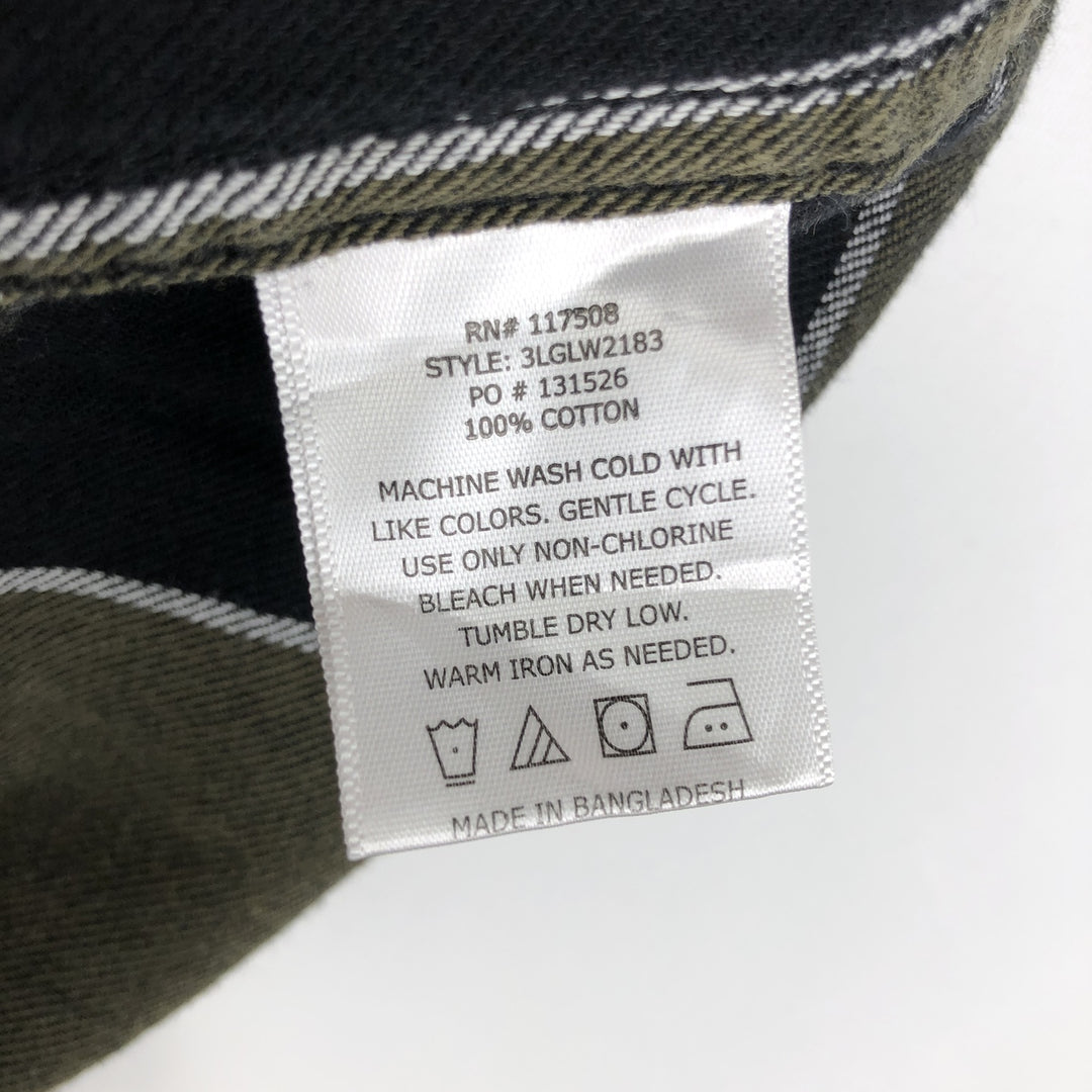 Levi's Long Sleeve Light Nell Check Shirt, Men's Size L cotton green type Vintage Second Hand