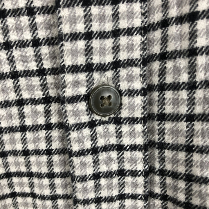GAP Long Sleeve Flannel Check Shirt, Men's Size XL cotton black type Vintage Second Hand