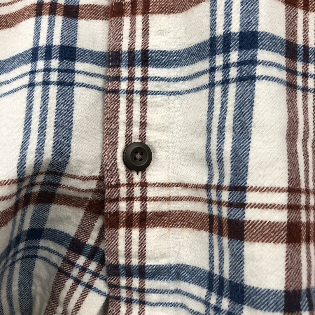 Patagonia ORGANIC COTTON 42400FA21 Long-Sleeve Light Flannel Check Shirt, Men's XL (approx.) Organic cotton unbleached Vintage Second Hand