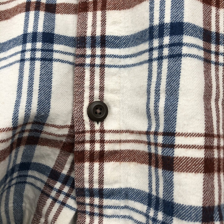 Patagonia ORGANIC COTTON 42400FA21 Long-Sleeve Light Flannel Check Shirt, Men's XL (approx.) Organic cotton unbleached Vintage Second Hand
