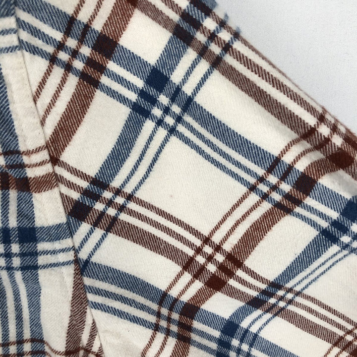 Patagonia ORGANIC COTTON 42400FA21 Long-Sleeve Light Flannel Check Shirt, Men's XL (approx.) Organic cotton unbleached Vintage Second Hand