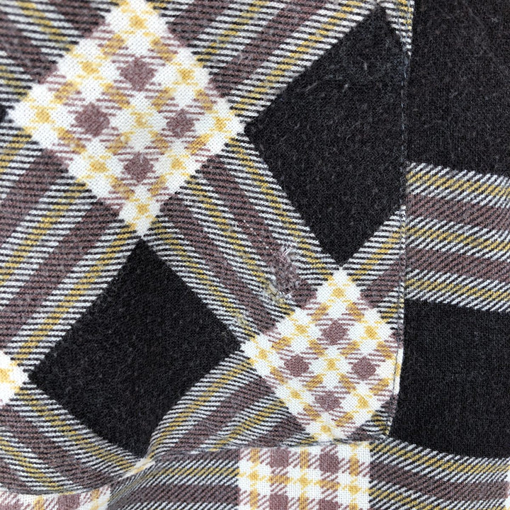 Dickies Long Sleeve Printed Flannel Check Shirt, Men's XL cotton brown type Vintage Second Hand