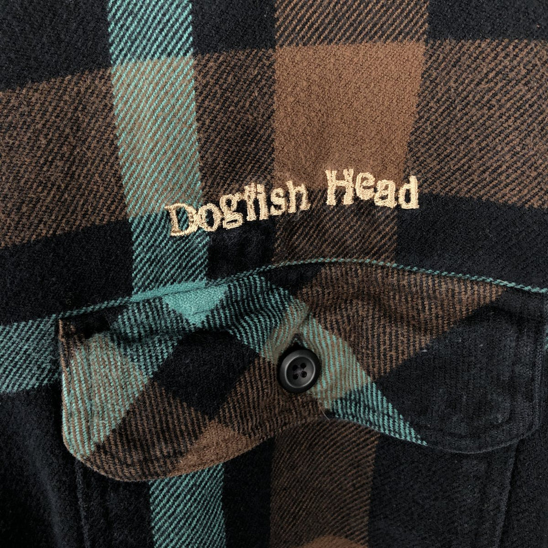 Patagonia ORGANIC COTTON 53947FA15 Long-Sleeve Light Flannel Check Shirt, Men's Size L (approx.) cotton black type Vintage Second Hand