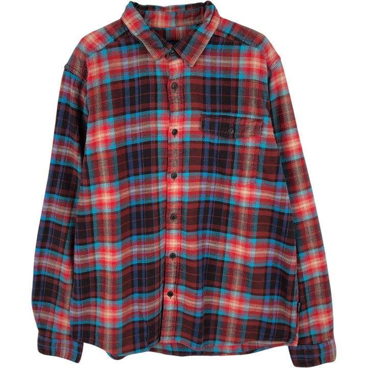 Patagonia Organic Cotton Lightflannel Check Shirt, Men's Size Medium, 54020FA16 Organic cotton brown type Vintage Second Hand
