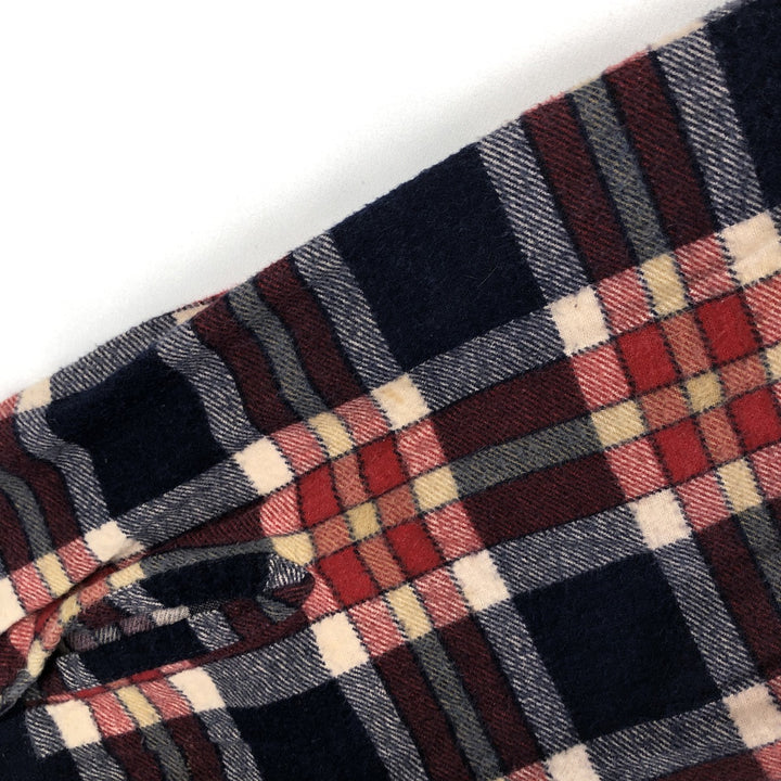 1980'S Dickies Long-Sleeve Light Flannel Check Shirt, Men's Size L (approx.), Vintage cotton navy blue type Vintage Second Hand