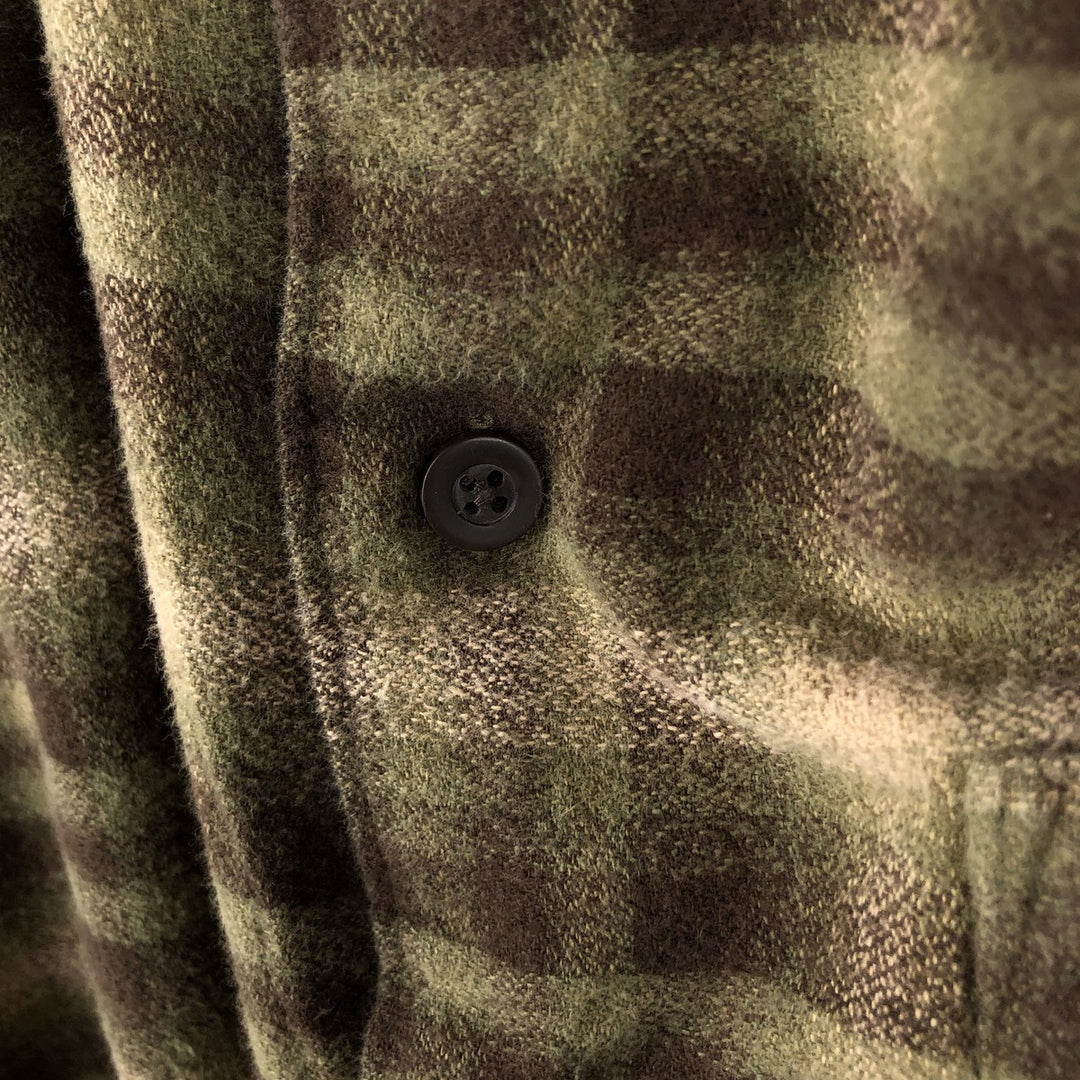 Banana Republic Long-Sleeve Light Flannel Check Shirt, Men's Size XL (approx.) unclear brown type Vintage Second Hand