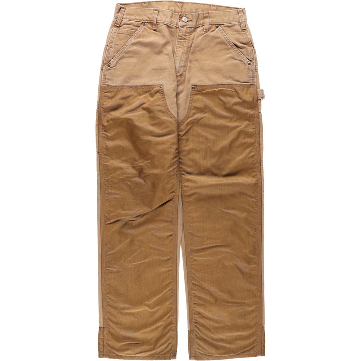 Carhartt Dungaree Fit Double Knee Duck Painter Pants, Men's Size W32 cotton Camel type Vintage Second Hand