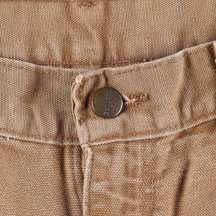 Carhartt Dungaree Fit Double Knee Duck Painter Pants, Men's Size W32 cotton Camel type Vintage Second Hand