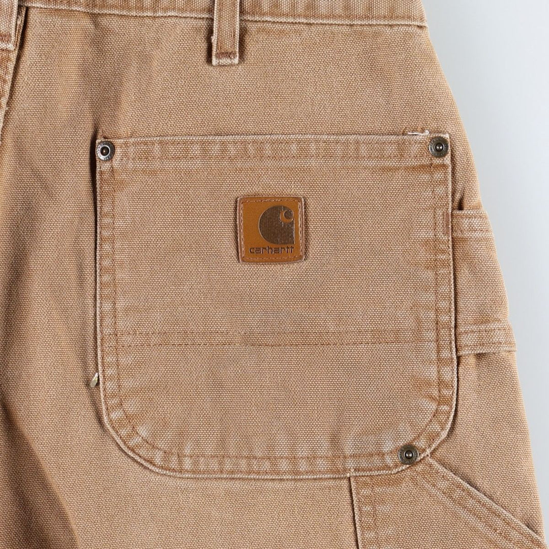 Carhartt Dungaree Fit Double Knee Duck Painter Pants, Men's Size W32 cotton Camel type Vintage Second Hand