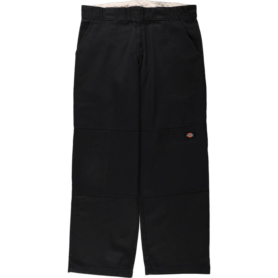 Dickies Relaxed Straight Double Knee Work Pants, Men's Size W34 (approx.) polyester black type Vintage Second Hand