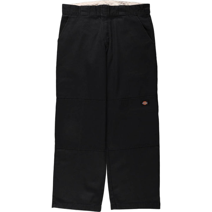 Dickies Relaxed Straight Double Knee Work Pants, Men's Size W34 (approx.) polyester black type Vintage Second Hand