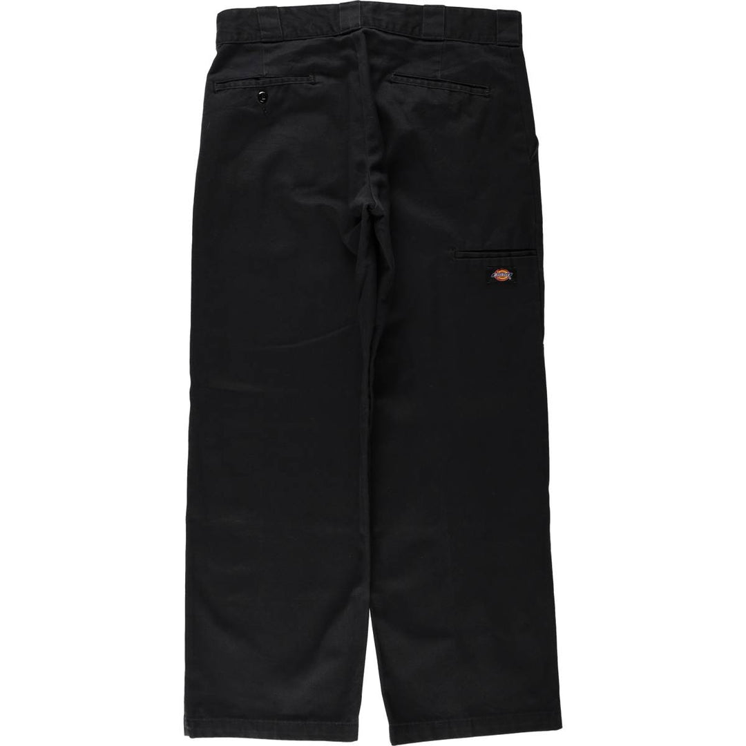 Dickies Relaxed Straight Double Knee Work Pants, Men's Size W34 (approx.) polyester black type Vintage Second Hand