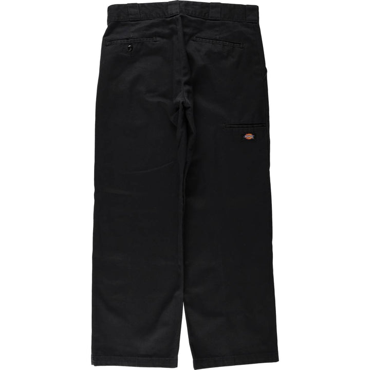 Dickies Relaxed Straight Double Knee Work Pants, Men's Size W34 (approx.) polyester black type Vintage Second Hand