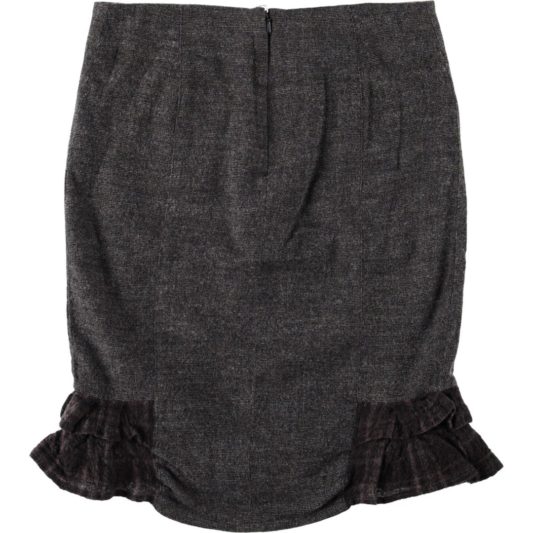 BEBE Frill Half-Length Tight Skirt, Women's Size M (approx.) Viscose gray type Vintage Second Hand