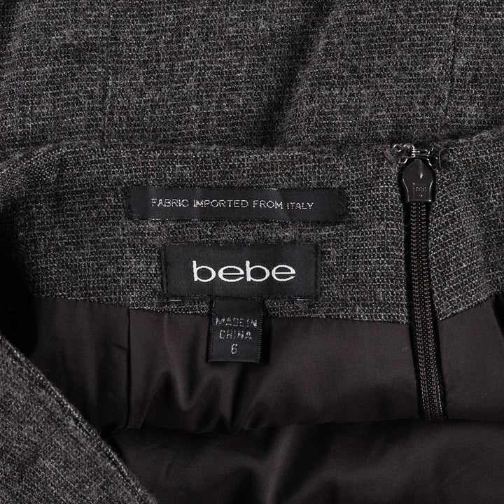 BEBE Frill Half-Length Tight Skirt, Women's Size M (approx.) Viscose gray type Vintage Second Hand