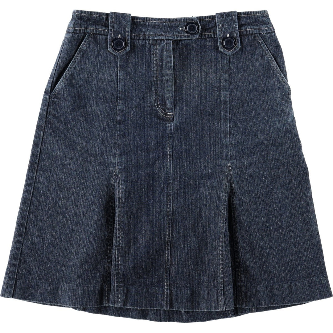 WORK TO WEEKEND Denim Half-Length Flare Skirt (Women's Size L) cotton Navy blue Vintage Second Hand