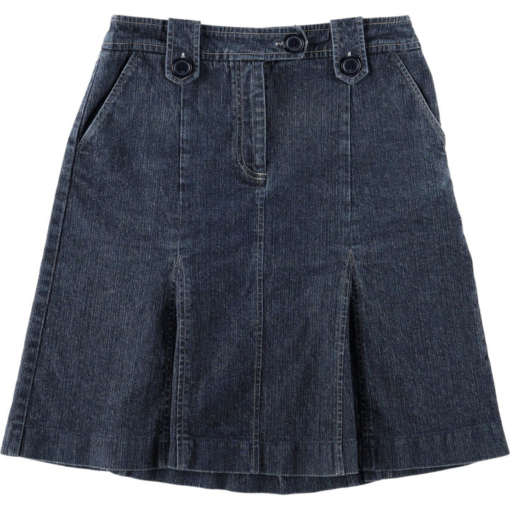 WORK TO WEEKEND Denim Half-Length Flare Skirt (Women's Size L) cotton Navy blue Vintage Second Hand