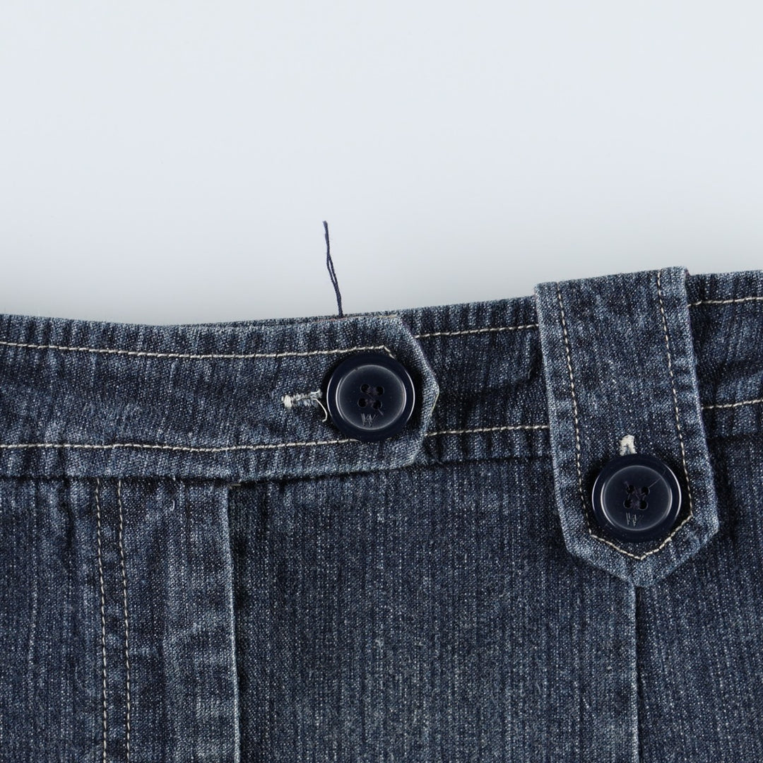 WORK TO WEEKEND Denim Half-Length Flare Skirt (Women's Size L) cotton Navy blue Vintage Second Hand
