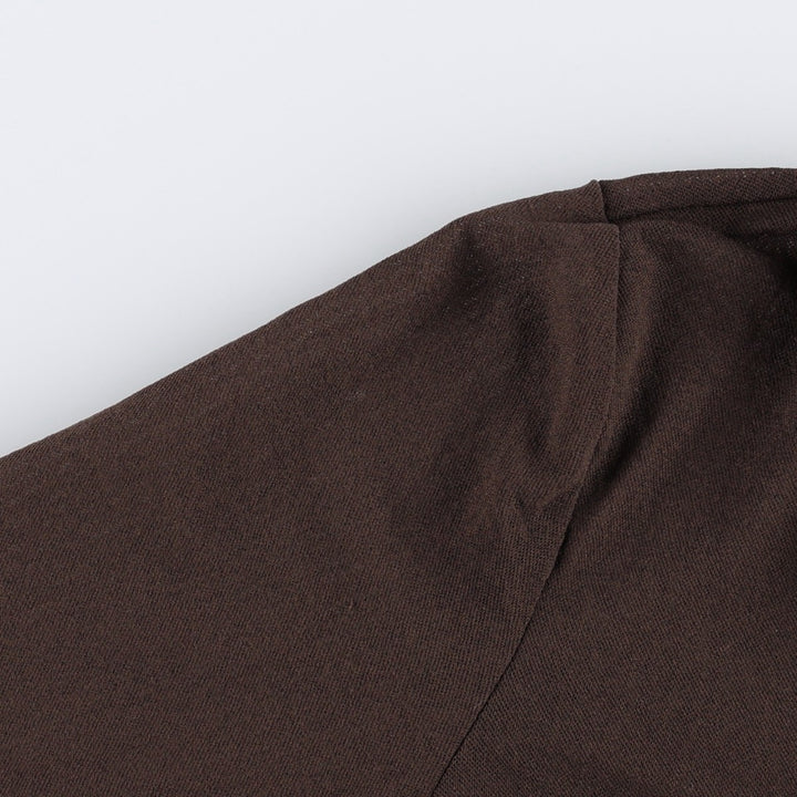 JNY JENNYFER V-neck Lace Long-Sleeve Sheer Blouse, Women's Size L (approx.) polyamide brown type Vintage Second Hand