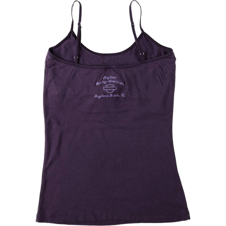 Harley-Davidson Rhinestone Motorcycle Camisole, Women's Size M (approx.) cotton purple type Vintage Second Hand