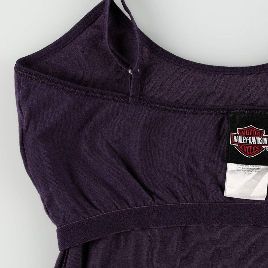 Harley-Davidson Rhinestone Motorcycle Camisole, Women's Size M (approx.) cotton purple type Vintage Second Hand