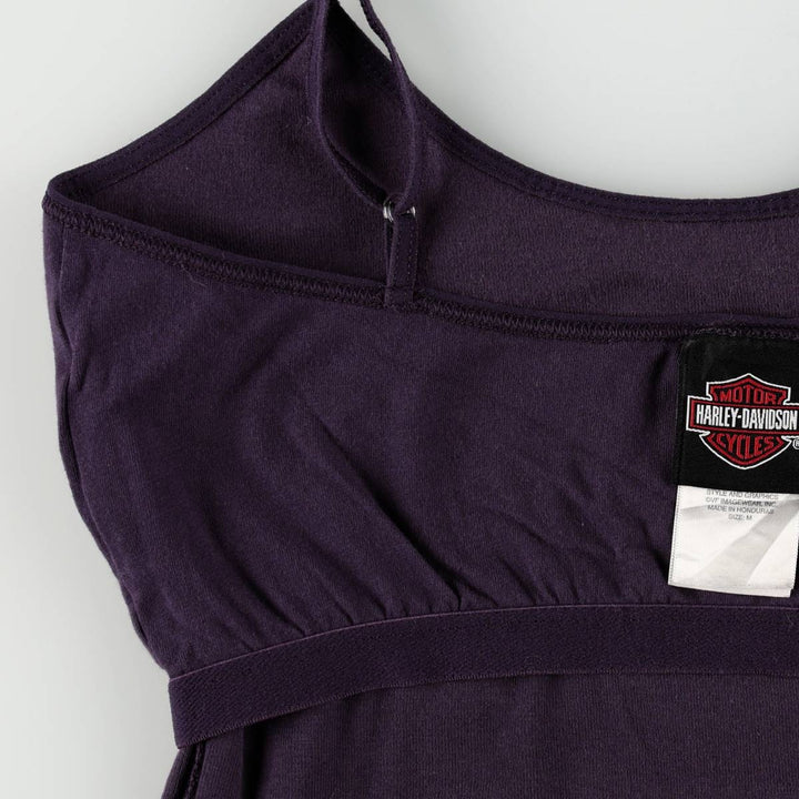 Harley-Davidson Rhinestone Motorcycle Camisole, Women's Size M (approx.) cotton purple type Vintage Second Hand