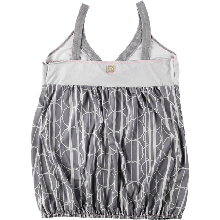 Donna Karan DKNY JEANS all-over print half-button bubble hem camisole, women's size M (approx.) polyester gray type Vintage Second Hand