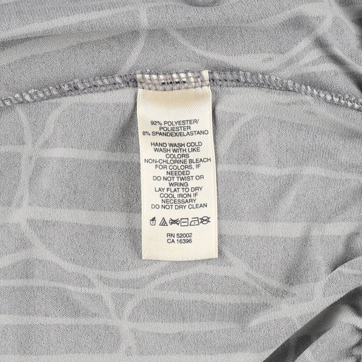 Donna Karan DKNY JEANS all-over print half-button bubble hem camisole, women's size M (approx.) polyester gray type Vintage Second Hand