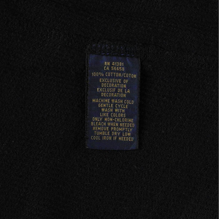 Ralph Lauren POLO RALPH LAUREN Thermal Long Henley Neck Long Sleeve Dress (Women's Size XS) cotton black type Vintage Second Hand