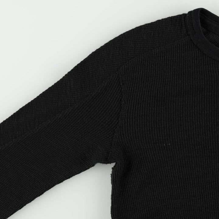 Ralph Lauren POLO RALPH LAUREN Thermal Long Henley Neck Long Sleeve Dress (Women's Size XS) cotton black type Vintage Second Hand