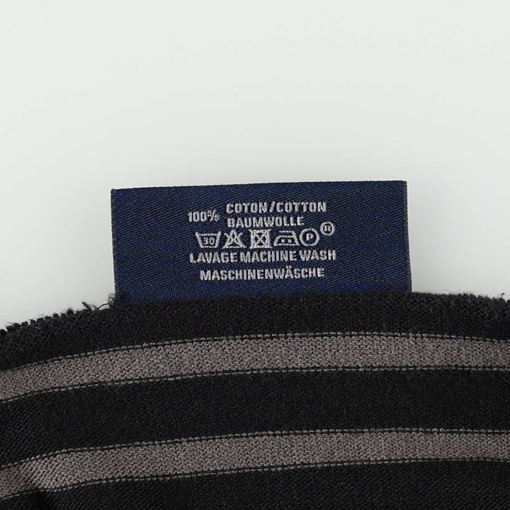 Saint James striped boat neck long-sleeved T-shirt, made in France, women's size S equivalent. cotton gray type Vintage Second Hand
