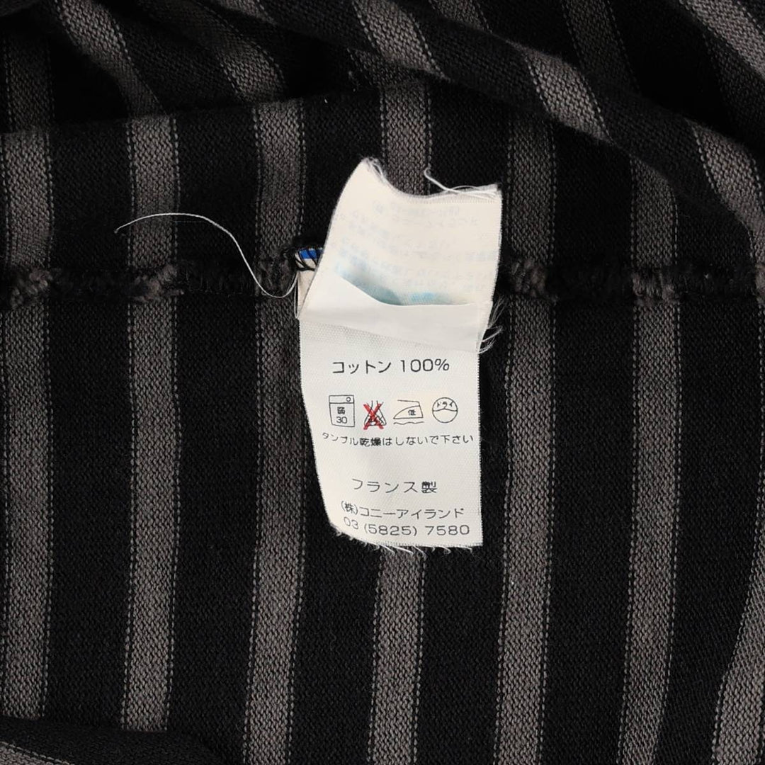 Saint James striped boat neck long-sleeved T-shirt, made in France, women's size S equivalent. cotton gray type Vintage Second Hand