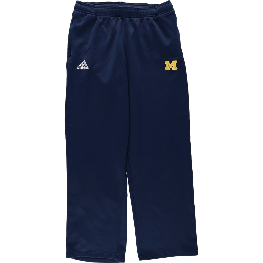 Adidas MICHIGAN University of Michigan College Track Pants, Women's Size L (approx.) polyester navy blue type Vintage Second Hand