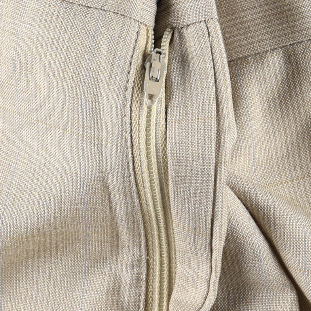 Check Pattern Slacks Pants, Women's Size M (equivalent to W26), Vintage unclear Beige type Vintage Second Hand