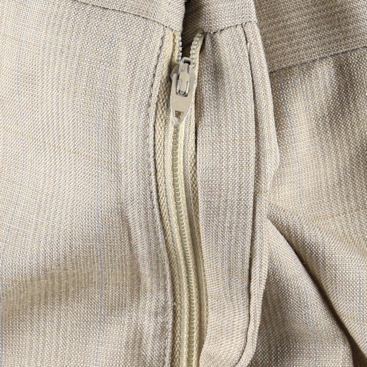 Check Pattern Slacks Pants, Women's Size M (equivalent to W26), Vintage unclear Beige type Vintage Second Hand