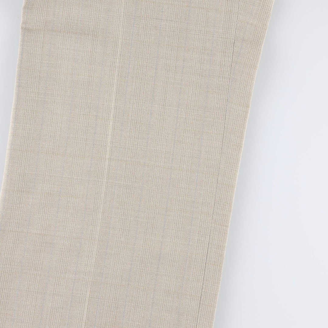 Check Pattern Slacks Pants, Women's Size M (equivalent to W26), Vintage unclear Beige type Vintage Second Hand