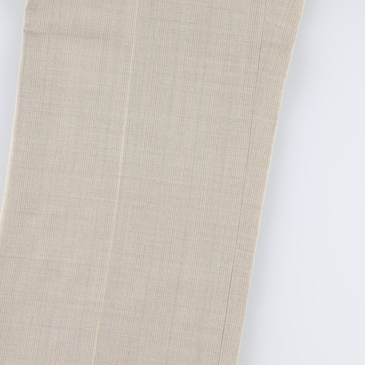 Check Pattern Slacks Pants, Women's Size M (equivalent to W26), Vintage unclear Beige type Vintage Second Hand