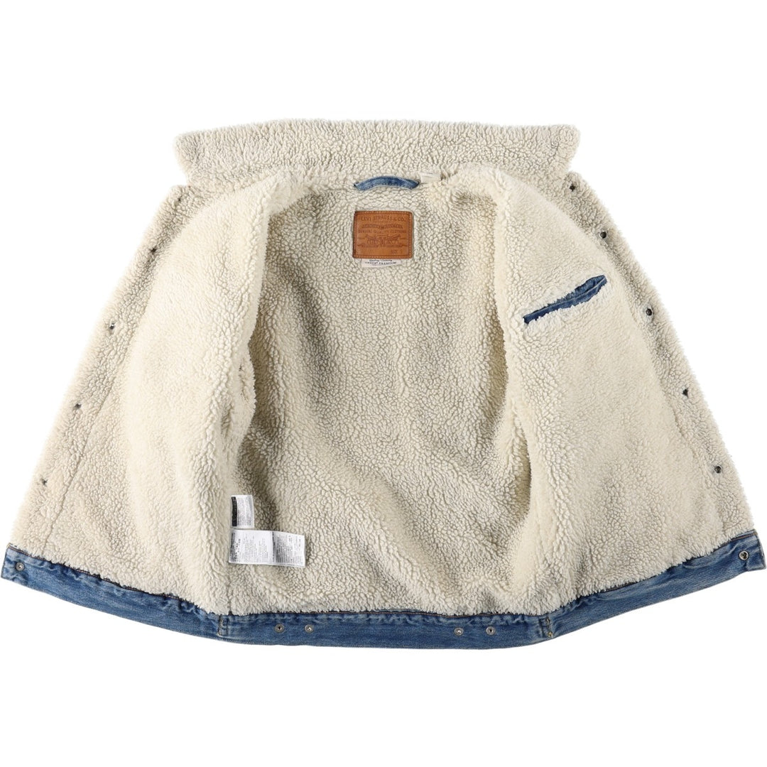 Levi's padded denim fleece jacket, men's size S (approx.) cotton blue type Vintage Second Hand