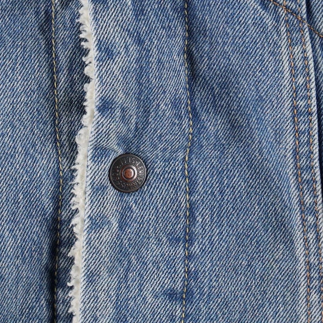 Levi's padded denim fleece jacket, men's size S (approx.) cotton blue type Vintage Second Hand